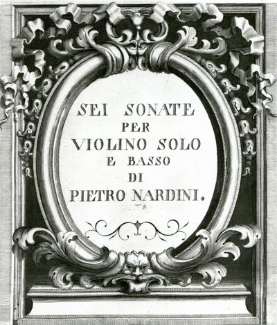 Muziekblad voor viool door Pietro Nardini door Unbekannt Unbekannt